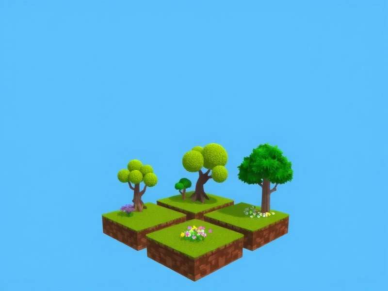 Lush reforested landscape in Arimaa with Plantium saplings glowing