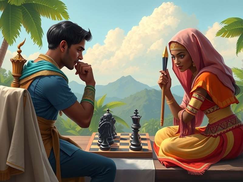 Arimaa and Chess pieces side by side on wooden boards