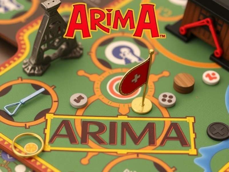 Arimaa board game setup with pieces on a wooden table