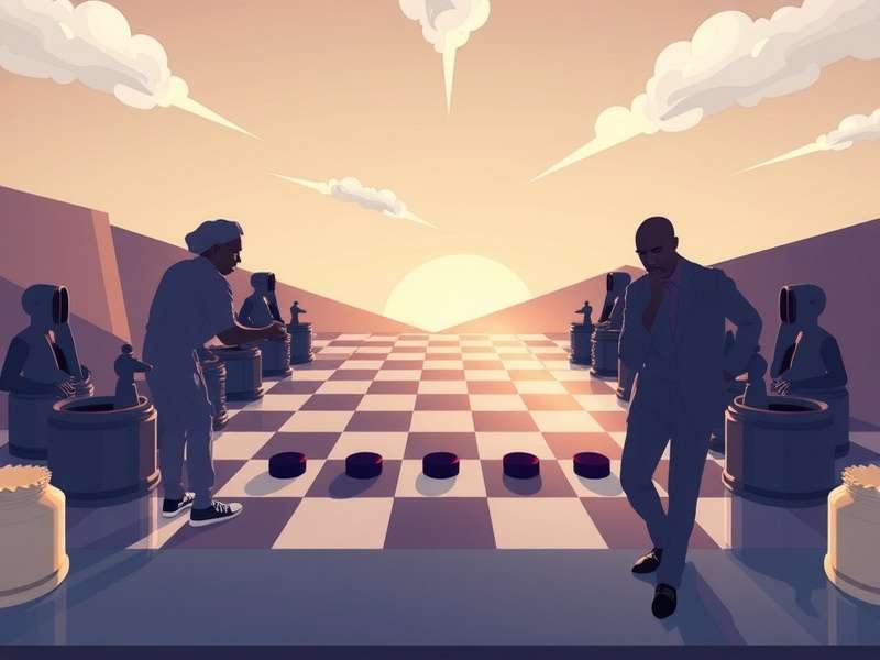 Arimaa Checkers board game setup with pieces